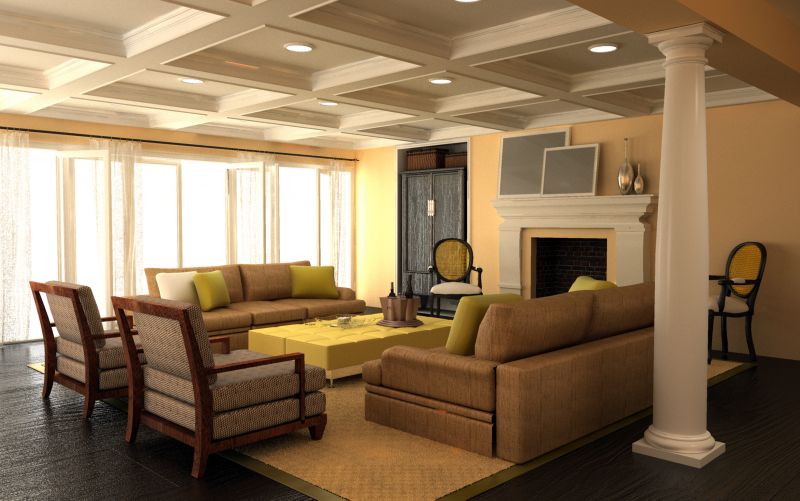 Coffered Ceiling Installation